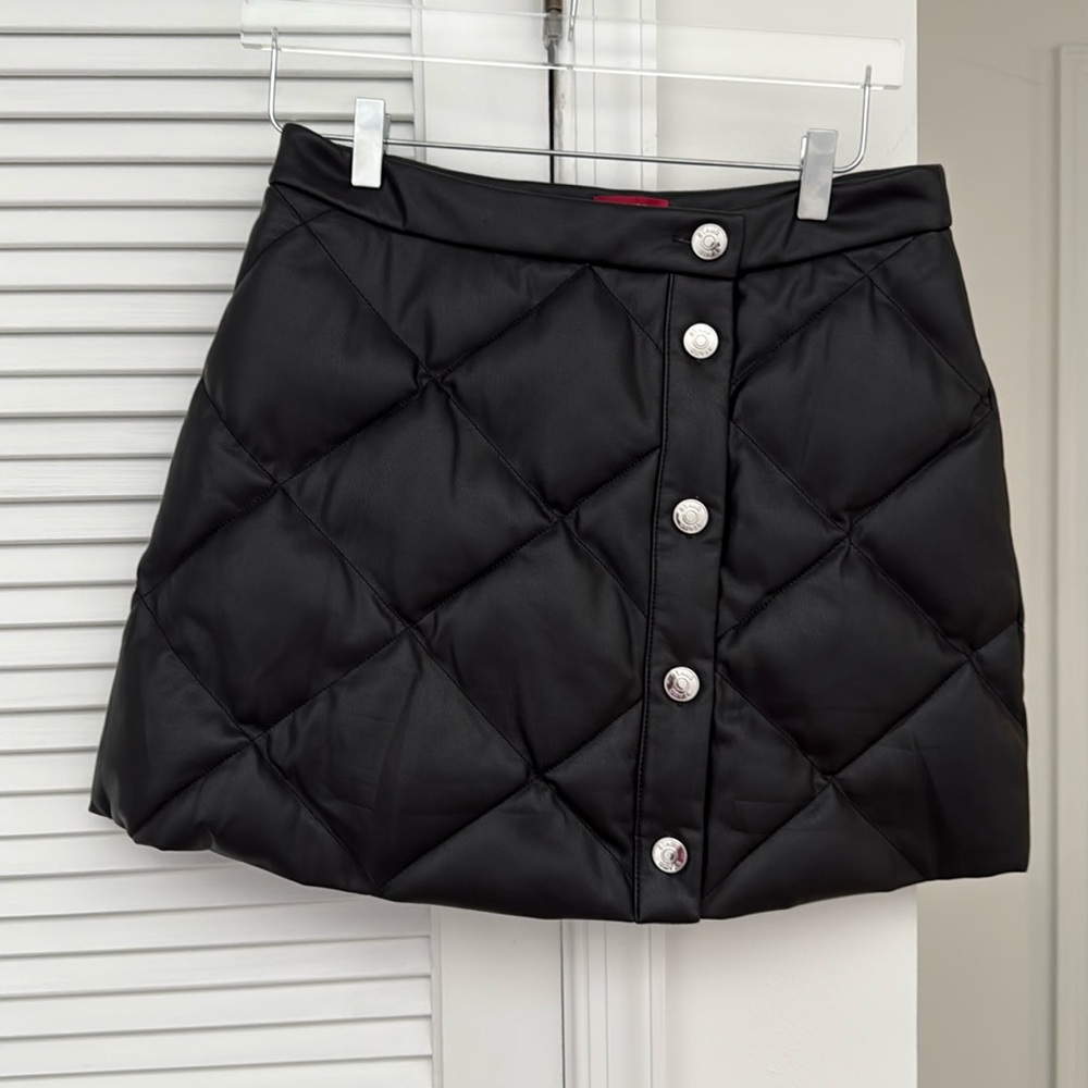 Staud Dice Quilted Mini Skirt
